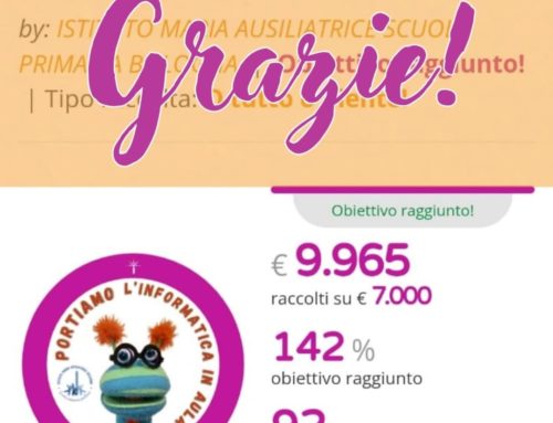 Obiettivo raggiunto! Grazie a tutti!